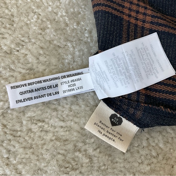 Madewell Brown Black Plaid Skirt Double Breasted Buttons Academia S - Picture 10 of 12